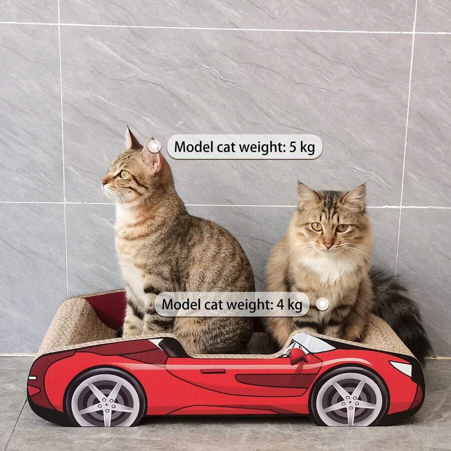 Under 6.99kg Cat Scratch Pad Sofa, Durable Red Sports Car Shaped, For Cats
