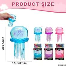 1pc Ocean Jellyfish Finger Toy, Outdoor Interactive Octopus Squeeze Toy, Soft Octopus Stress Relief Toy, Portable Pressure Release Device, Creative Beach Party Gift For Summer - one-size - View 5