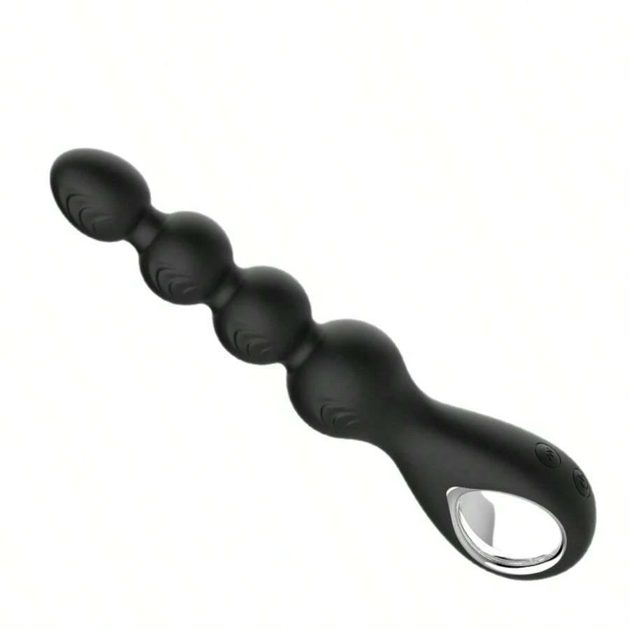 Vibrating Anal Beads Butt Plug Rechargeable Flexible Butt Plug Prostate Massager With 10 Vibration Modes  Silicone Anal Beads With Pull Ring Design Sex Toys For Men Women Couple - one-size - View 1