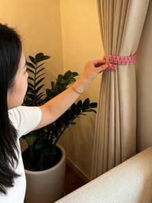 Curtain Ties,Curtain Tie Backs Pink Spring Cleaning,Vintage Style Linen Woven Curtain Ties -1 Piece Rustic Curtain Fixing Strap For Living Room Window Decoration,Wedding Decorations,Party Decorations - Multiple Styles - View 5