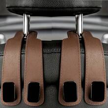 Funda para respaldo de asiento de coche con 2 ganchos, diseño de ganchos ocultos, de piel de PU, ajuste universal para todos los coches, para colgar bolsos y bolsos, organizador de reposacabezas, solución de almacenamiento, accesorios de viaje, organización del interior del vehículo, protección impermeable y antiarañazos para el asiento trasero de sedán, SUV, camión, MPV, uso diario familiar - Multicolor - Ver 5