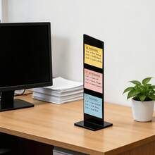 1pc Detachable Transparent Acrylic Memo Board & Message Board Stand, Computer Screen Memo Clip Board, Bulletin Board, Office Desk Accessory, 2 Color Options, Back To School - A - View 9