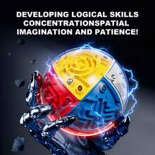 Cubo de rompecabezas de laberinto 3D de 3 capas, juguete de entrenamiento de pensamiento lógico, juego interactivo y competitivo intelectual para varios jugadores, regalo para niños y niños - Multicolor - Ver 3