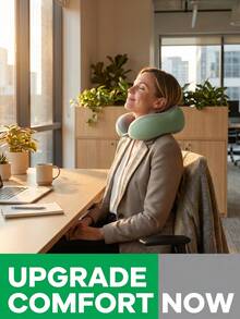 Memory Foam U-Shaped Travel Neck Pillow For Sleeping On Planes, Portable Cervical Support Pillow, Travel Pillow Neck Pillow Airplane Pillow Travel Car Home Office Travel Neck Flight Pillow Snap Button With Soft Cover, U-Shaped Neck Pillow Portable Student Adult Pillow Pad, Supports The Neck And Protects The Cervical Vertebrae While Studying Or Riding In Car, Office Or Other Travel, Must-Have For Postmen - Nhiều màu - Xem 11