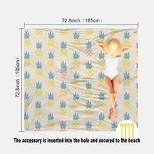 1 tấm trải biển hình quả dứa cỡ lớn, nhanh khô, phù hợp cho 1-3 người lớn - Chất liệu polyester nhẹ và bền - Hoàn hảo cho du lịch, cắm trại, leo núi và thời gian thư giãn trên bãi biển, thảm trải biển, tấm trải đất cắm trại, thảm dã ngoại. - Dứa trên - Xem 12