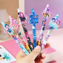 Hasbro 6 Stück K-Pop D-Emon Hunter Cartoon Muster Retraktionsstifte Set, zufällige Stile, geeignet als Klassenraumbelohnung und Urlaubsgeschenke - Verschiedenfarbig - Übersicht 5