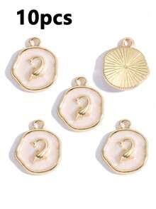 10 buah Liontin Kerang Paduan Logam, Dekorasi Gaya Laut Cocok untuk Gelang, Kalung, dan Pembuatan Perhiasan DIY - Pesona - View 10