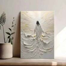 1pc Jesus Walking On Water Artwork - Inspirational Jesus Walking On Water Canvas Art Print - Framed Canvas Wall Art - Suitable For Living Room, Bedroom, Religious Spiritual Wall Art - 111 - View 13