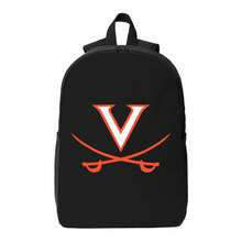 Virginia Cavaliers Logo 1994  Graphic Print Polyester Backpack - Spacious Compartments For School/Travel - A - Xem 2