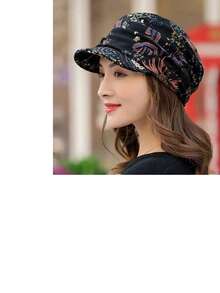 1. Mũ lưỡi trai kiểu Newsboy in họa tiết cổ điển, mũ chống nắng xếp ly cổ điển, vành mũ nhẹ, mũ beret ngoài trời Ramadan dành cho nữ, chất liệu mềm mại, kiểu dáng thu đông, thích hợp đi biển, du lịch. - Nhiều màu - Xem 6