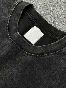 High-Quality 230g Washed Pure Cotton T-Shirt, GLEC Japanese Cartoon/Anime Style, Y2K Cyberpunk Aesthetic, Simple And Versatile, Suitable For All Seasons.Retro Street Style, Adorned With Retro Letter Prints, Suitable For Men To Wear Year-Round.Loose, Soft, And Comfortable Black Casual T-Shirt With Moderate Thickness, Suitable For Both Men And Women.Perfect For Everyday Wear, And Also An Ideal Gift For Friends And Family, Back-To-School Season, New Year's, St. Patrick's Day, And Spring.Summer Outfits For Womengraphic Tees - 黑色 - 查看 4