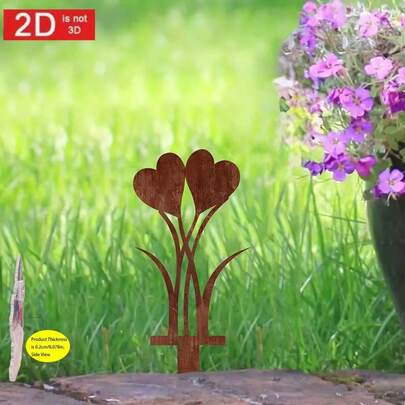 Sản phẩm xuyên biên giới mới: Chậu trồng cây trang trí sân vườn hình trái tim bằng acrylic kiểu cổ điển.