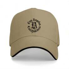 1pc Of A Los Angeles California Style Baseball Cap, Suitable For Everyone, Adjustable, An Ideal Present For Any Time Of The Year, Featuring A Logo, An - 黑色 - 查看 5
