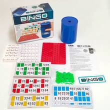 Jeu de bingo - Jeu de bingo manuel à trèfle à quatre feuilles chanceux - Jeu interactif amusant avec des amis et la famille, jeu de plateau classique et décontracté, comprenant des accessoires en papier et en plastique, jeu de fête interactif | Accessoires de fête colorés | Conception de trèfle à quatre feuilles en papier, convient pour Halloween, Noël et fournitures de fête - Multicolore - Voir 4