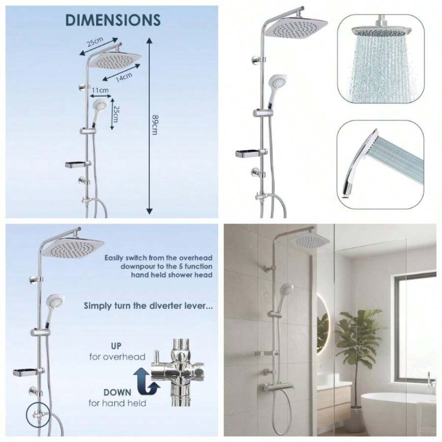 Bathtub & Shower Trim Systems - AQUALONA Aquacapri Shower Column - View 1