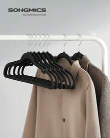 SONGMICS Heavy-Duty Clothes Rack, Metal Closet Organizers And Storage System, Freestanding Wardrobe Closet Garment Rack With Shelves - 墨黑色 - 查看 1