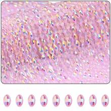 1 bó hạt cườm thủy tinh AB mạ sáng 4*6/6*8mm, hạt cườm nhọn, nguyên liệu làm đồ trang sức thủ công DIY. - Hạt cườm AB - Xem 18