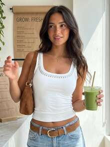 Women Tank Tops & Camis - White - View 2