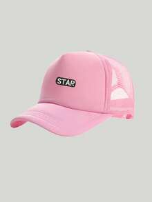 1頂女款「STAR」字母網眼棒球帽，輕量透氣戶外遮陽帽，戶外防曬帽，中性極簡透氣網眼帽 - 彩色 - 查看 15
