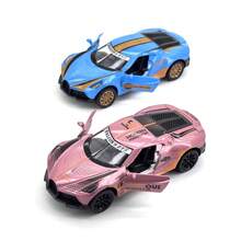 Coche de juguete de aleación con resorte para niños, coche de carreras realista, artículo coleccionable, regalo. - Rosa - Ver 2