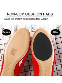 20pcs/10pcs/5pcs/1pc Anti-Wear Shoe Sole Pads, Self-Adhesive Rubber Pads For High Heels, No-Cut Black Non-Slip Silent, Belt, Shoe And Boot Accessories, Back To School Supplies, Footwear, Spring/Summer Selection, Bridesmaid Gift - Multicolor - View 3