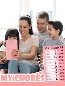 1pc Portable Shopping Planner Memo Board, To-Do List Board, Removable Reusable Plastic DIY Message Travel Planner Reminder Desk, Encourages Students To Develop Good Habits And Make Daily Study Task Plans, Prepare New Year And Christmas Gifts For Family And Children - 彩色 - 查看 4