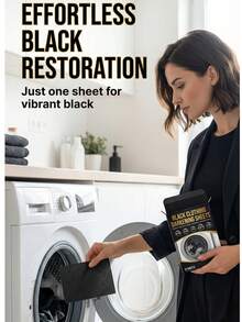 Black Clothes Darkening Sheets, Anti-Fade Color Lock Laundry Sheets For Dark Fabrics, Restore Faded Black Clothing - Restore Faded Black Clothing - View 13