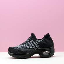 scarpi sportivi con cuscinetto d'aria per donna, scarpe casual da passeggio traspiranti in maglia a calzino - stq1688 - Visualizzare 6