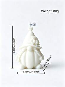 80g Scented Candle Dwarf Figurine (Orange + White), Cute Pumpkin Shape + Long-Lasting Fragrance, Handmade Candle With Vanilla, Apple, Cinnamon Scents, Decorative Figurine For Home, Restaurant, Dining Table, Theme Party - Pumpkin Dwarf Candle - View 13