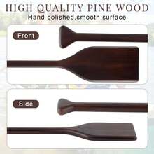 2 Pcs 2.5-4ft Wooden Canoe Oar Paddle, 30-48'' Solid Pine Paddle Canoe, For Kayak Small Boat Water Sports Home Wall Decoration Gift For Outdoor Enthusiast - Walnut - View 11