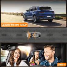 1080P Dash Cam With 2/3 Cameras Front And Built-In And Rear (Optional) Infrared Night Vision 170° Wide-Angle Lens Built-In Audio 32GB Memory Card (Optional) Wifi Connection To Smartphone (Optional) Loop Recording G-Sensor 24H Parking Monitor - 2 Cameras - View 3