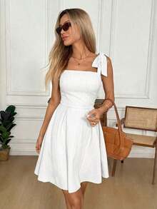 Women Midi Dresses - 白色的 - 查看 4