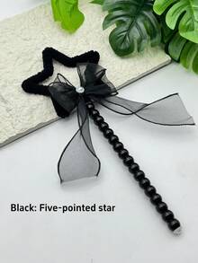 New Beaded Twist Stick Bowknot Wand, Handmade DIY Decor, Holiday Party Photo Prop - Multicolor - View 15