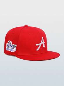 1pc Unisex Hip Hop Baseball Cap With Letter R Embroidery Design, Adjustable Dad Hat And Baseball Cap, Suitable For Outdoor Sports, Travel And Running, Multiple Colors Available,Beach,Holiday - Flat Eaves a - View 14