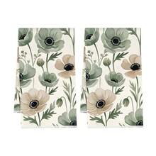 2pcs Kitchen Towels, Modern Kitchen Utensils Green Watercolor Floral Pattern Super Soft Microfiber Kitchen Towels, 40*60cm/15.7*23.6in Towels, Single-Sided Printed, Kitchen Dish Cloths, Suitable For Restaurant, Kitchen, Bathroom Decor, Holiday Gift - Multicolor - View 14