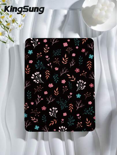 Kingsung Ốp bảo vệ máy tính bảng họa tiết hoa đen 2026, phù hợp với iPad 9.7/10.2/10.5/10.9/12.9/Pro 11, thế hệ thứ 10, Air 8 (M4), Galaxy Tab S6 Lite 10.4", Kindle Paperwhite thế hệ thứ 12 2024, Kindle thế hệ thứ 11 2022, mềm mại, chống sốc, chân đế thông minh/tự động bật/tắt màn hình.