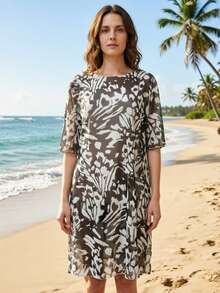 New Women's European And American Beach Chiffon Robe, Casual Swimsuit Cover Up, Versatile Sunscreen Dress,Accessories,Travel Essential - Multicolor - View 11