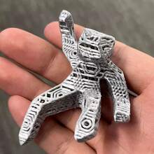1件 Petrova Line Roy 可動關節 3D 列印 Enderman 人偶 - 灰色可動積木風格遊戲桌面展示架裝飾 成人收藏禮品 - 彩色 - 查看 2