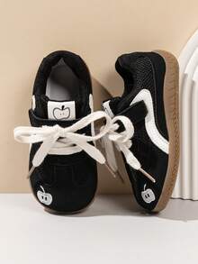2026 Spring/Autumn New Girls' Comfortable Versatile Casual Soft Bottom Mesh Shoes - Black - View 2