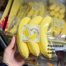 Banana Squishy Toy, Stress Relief Slow Rising Soft Simulation Gift, Squeeze Vent PU Foam Slow Rebound - Multicolor - View 2