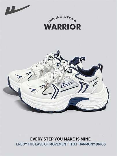  Warrior Comfortable Street Style Chunky Shoes For WomenSpring And SummerComfortable Running Shoes Modest Style Casual Yet Sleek Sneakers Applicable Throughout The Year Wear-Resisting All-Day Wear Training Sneakers