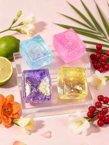 2026 New Hot Products | High-Glow Gold-Plated Broken Diamond Maltose Slow Rebouncing Tofu Pinch- Suitable For Gathering Parties - Birthday Gifts - Summer Gifts - Perfect Gifts - Graduation Gifts - Squishy - Summer Parties - Multicolor - View 3