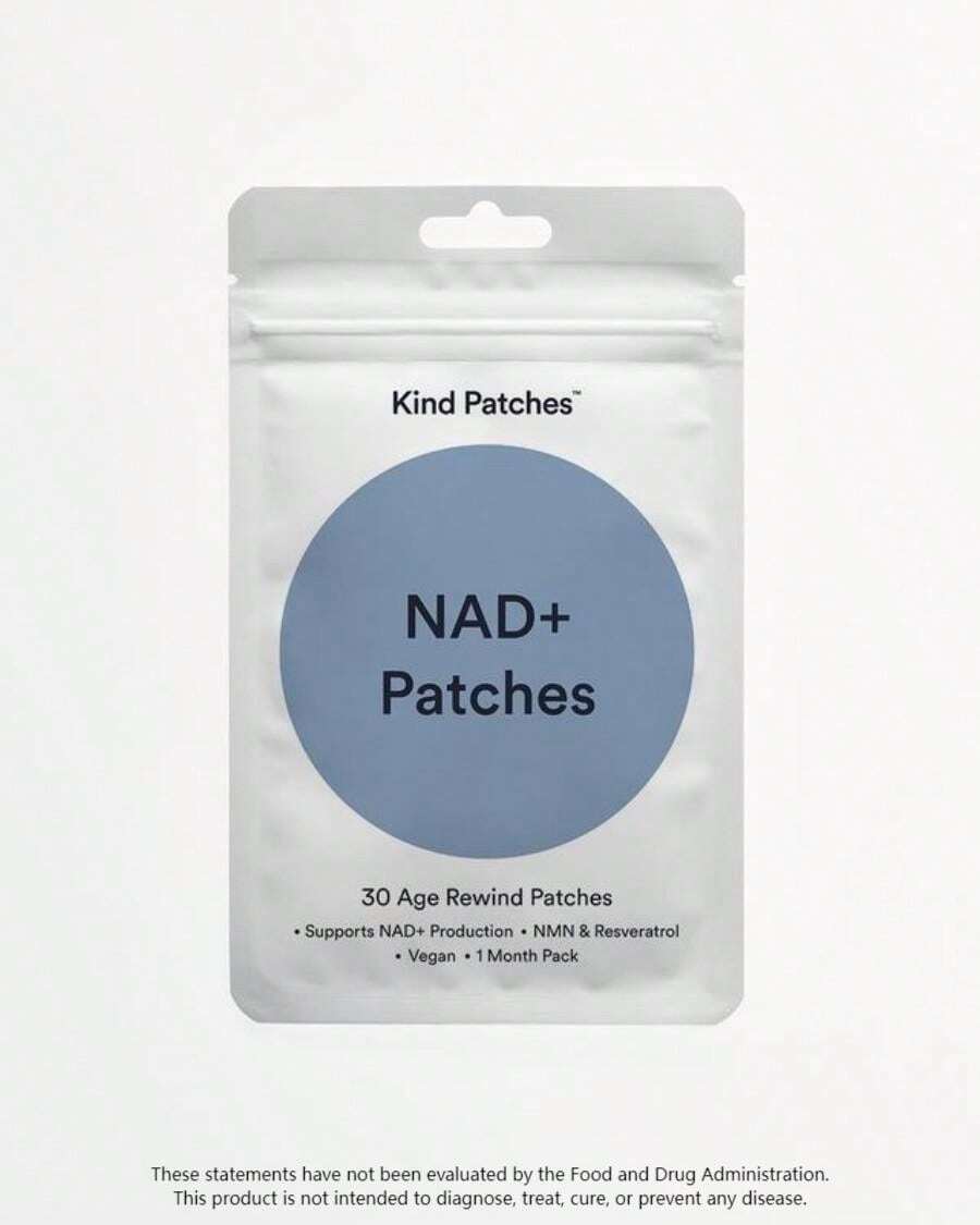 NAD+ Wellness Patches By Kind Patches, 30 Vegan Transdermal Patches With NMN Resveratrol Cordyceps For Energy Skin Wellness & Daily Balance - NAD+ Patches - 查看 1