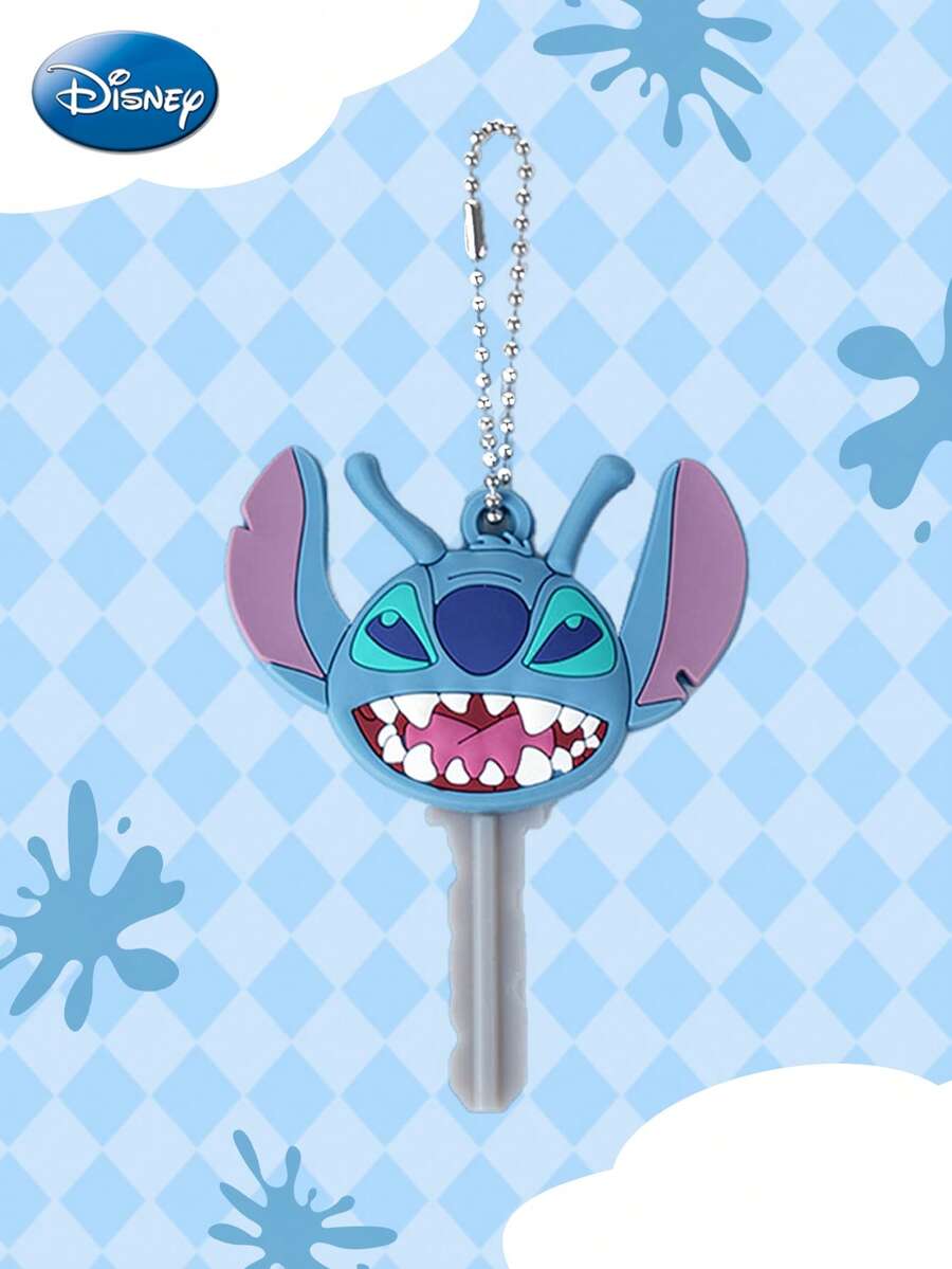 Monogram 1pc Disney Official Licensed Lilo & Stitch Soft Touch Keychain Key Chain Pendant Decorative Keychain Souvenir Gift Anti-Lost Key Accessory Anniversary Birthday Halloween Christmas Gift
