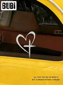 Bling Cross Heart Car Stickers Decals Diamond Decorative Auto Accessories Window Full Body Decorative Sticker For Women Man Girls Universal Cars Stuff - Cross - View 4