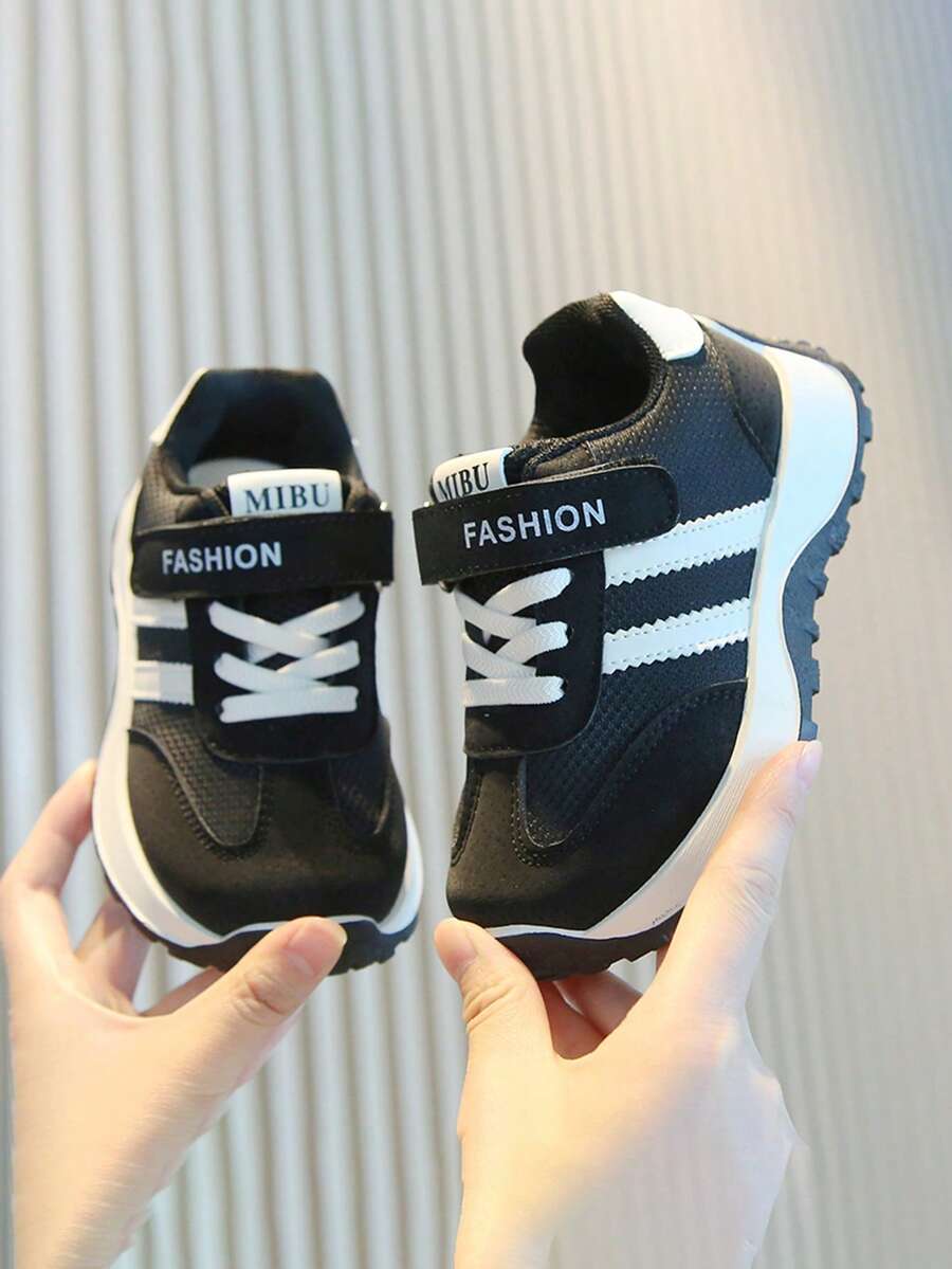 Giày dán cho trẻ em, giày thể thao đế mềm chống trượt, giày tập đi cho trẻ nhỏ, unisex. - màu đen - Xem 1