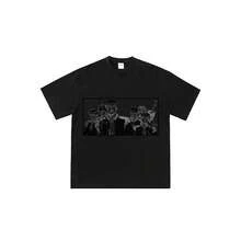 Slams-Dunks Shohoku-High-School-Basketball-Team-Group-(2) Unisex Fun Anime Cartoon Graphic Tee Summer Casual Crew Neck T-Shirt - 黑色 - 查看 1