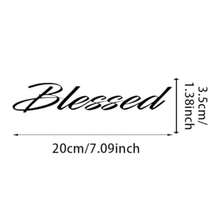 2PCS Blessed Windshield Decal 7.87"X1.38" Durable Vinyl Sticker For Cars Trucks SUV Laptop - Faith Inspired Exterior Design # - Black - View 3