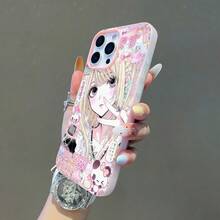 Chica manga rubia con temática rosa kawaii.funda de teléfono Fundas compatibles con ,Apple,VIVO,OPPO,,, y Honor.Fabricadas en silicona TPU,ofrecen protección contra golpes y caídas. - Rosa - Ver 6