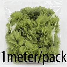 1m/Paquete de cinta de tela de encaje de gasa, accesorio de ropa, cinta decorativa floral, base de tela no tejida - Verde Oliva - Ver 10